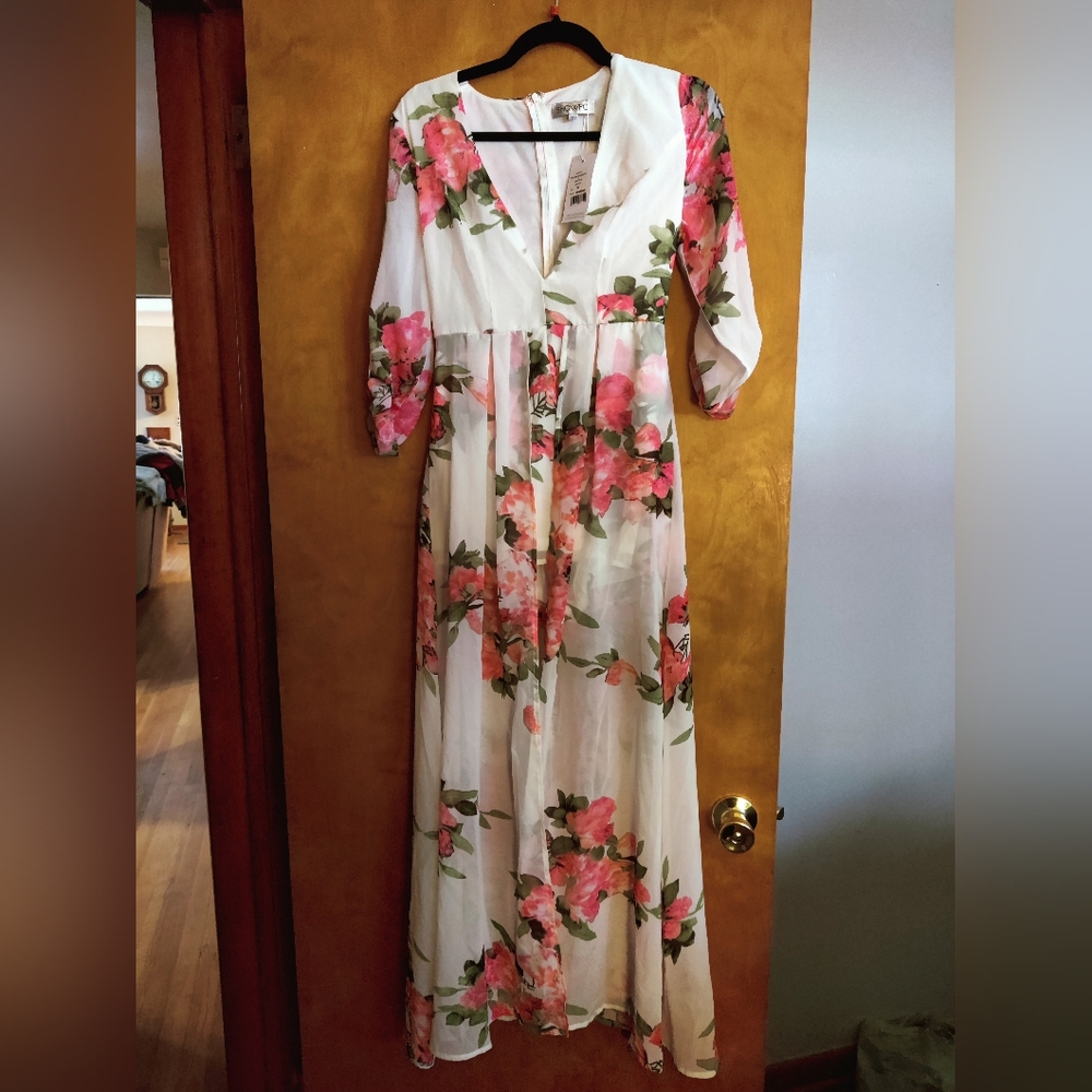Showpo Steal the Show Playsuit White floral Maxi Small - Picture 11 of 11